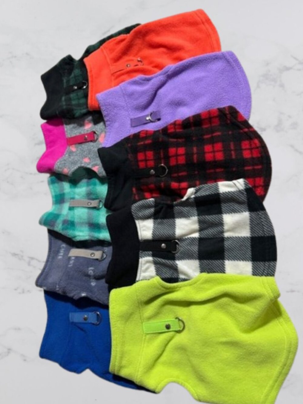 Set of 10 Size Small Fleece Dog shirts